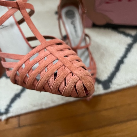 Jeffrey Campbell Pink Suede Laven Platforms Sz 8 - Picture 4 of 16